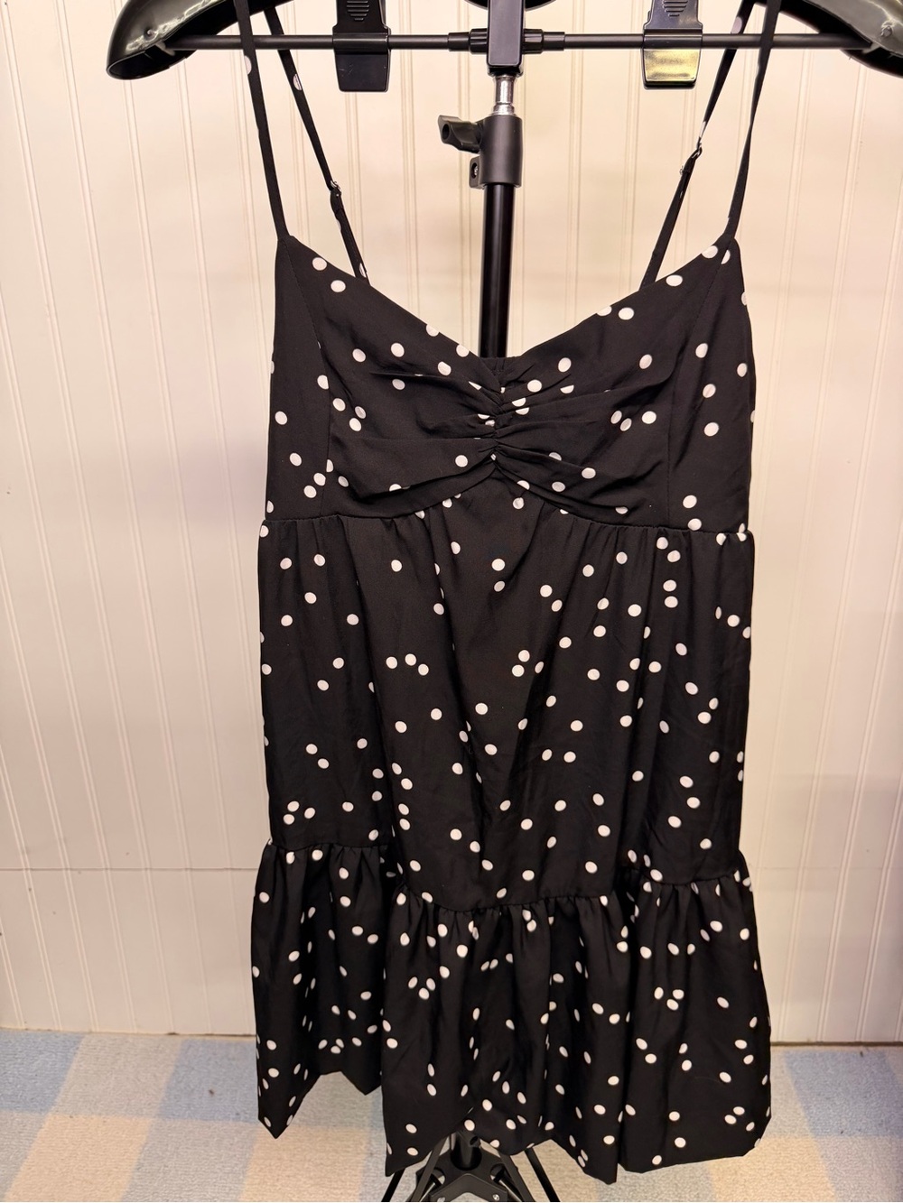 Black Polka Dot Spaghetti Strap Dress